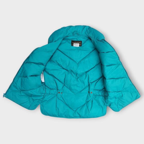 Eddie Bauer Goose Down Vest Women's XS Green Full Zip Lightweight 70s-80s VTG - Picture 3 of 6